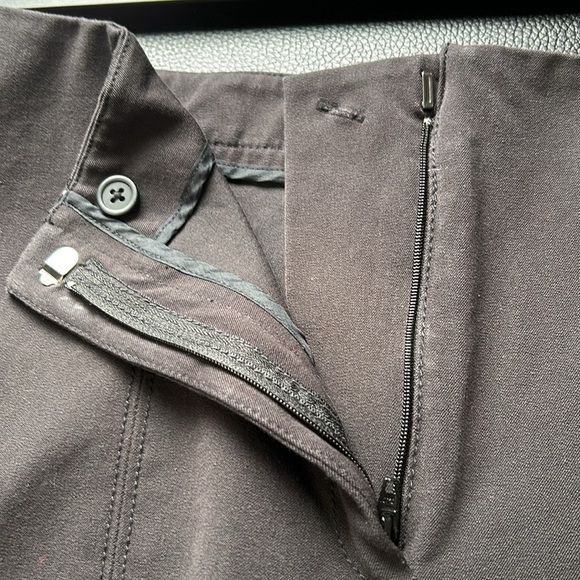 Anthropologie Pant The Essential High Rise Skinny Split Front Black Stretch Sz 2 - Picture 11 of 14